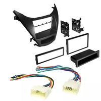 Thumbnail for Single/Double DIN Car dash Install Kit fit 2011-2013 Hyundai Elantra & Harness