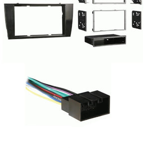 Single or Double DIN Installation Dash Kit for Select 2001-2008 Jaguar X-Type and S-Type Vehicles,Black & Metra 70-9500 Jaguar 2003-Up/Land Rover 2005-Up Harness & Antenna