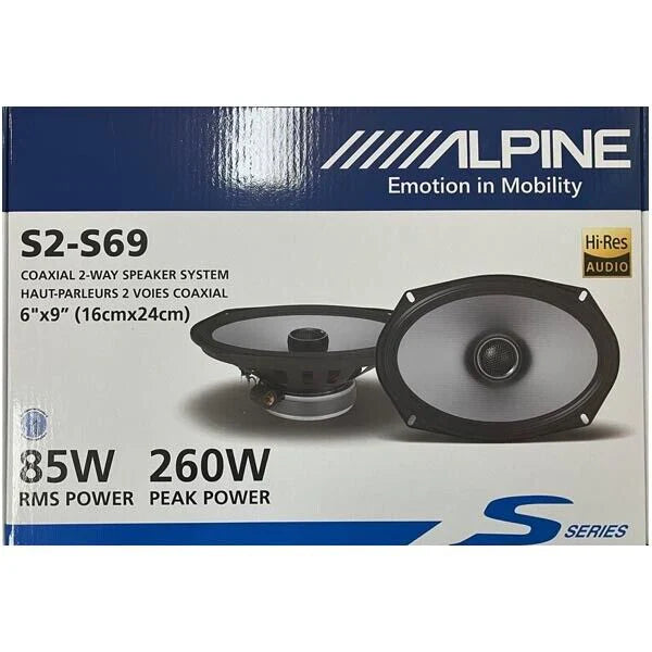 Alpine S2-S69 6x9" & SXE1726S 6.5" Car Audio Coaxial Speakers