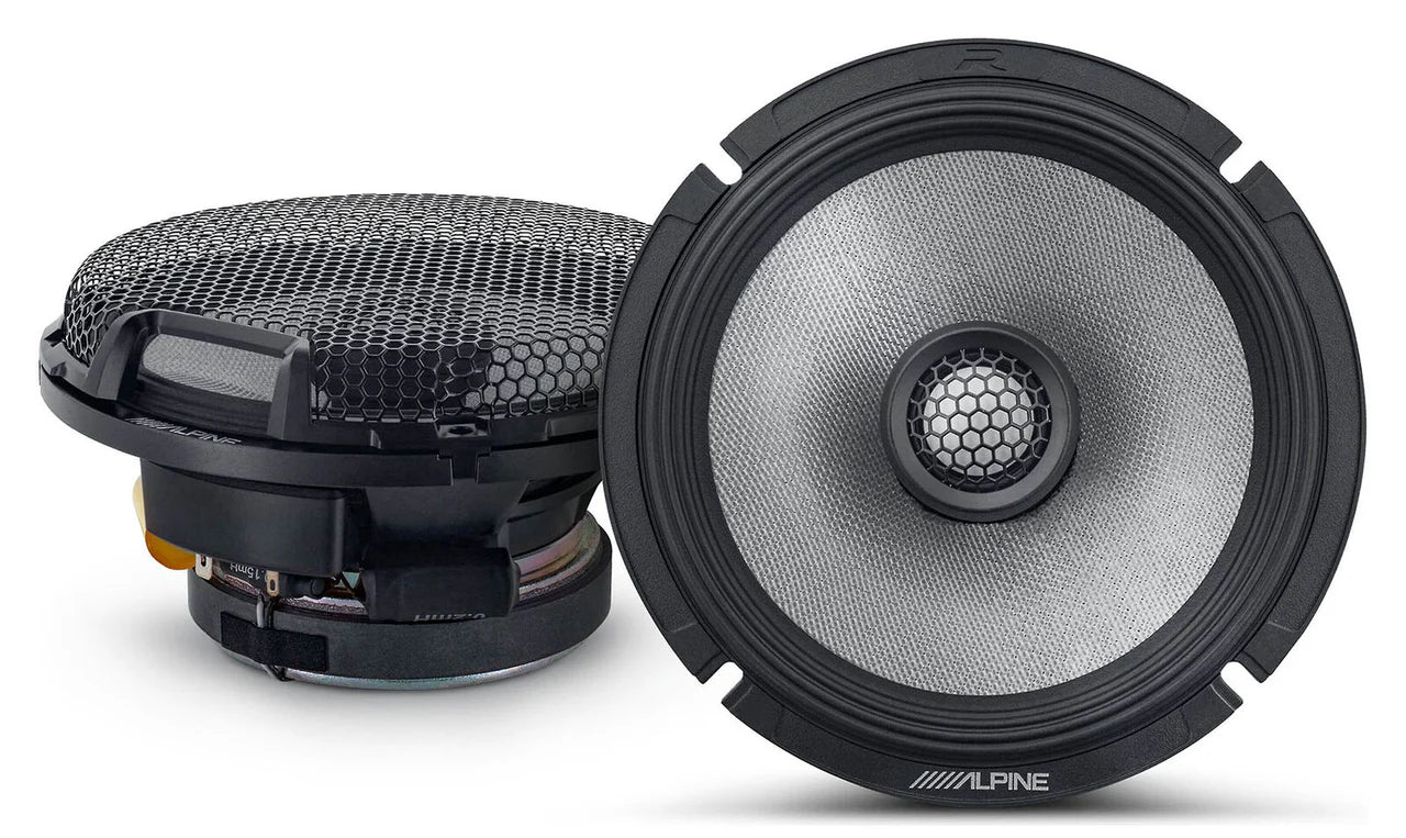 2 Pair Alpine R2-S65 R-Series 6 1/2-inch Coaxial 2-Way Speakers