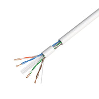 Thumbnail for AT 250' Cat6 Ethernet White Bulk Network Cable 23AWG 600Mhz UL Bare Solid Copper Wire UTP 250' White