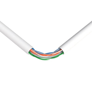 A-T 1000' Cat6 Ethernet White Bulk Network Cable 23AWG 600Mhz UL Bare Solid Copper Wire UTP 1000' White