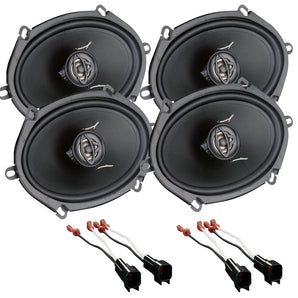 Alpine BBX-F1200 4CH Amplifier + 2 6x8" Speakers Fit 1999-2014 Ford F150