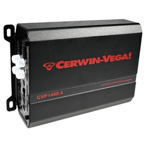 Cerwin Vega CVP1400.4 4 CH 1400W Amplifier & 2 PROMID65P 500W 6.5" Mid-Range Car Speakers Bundle