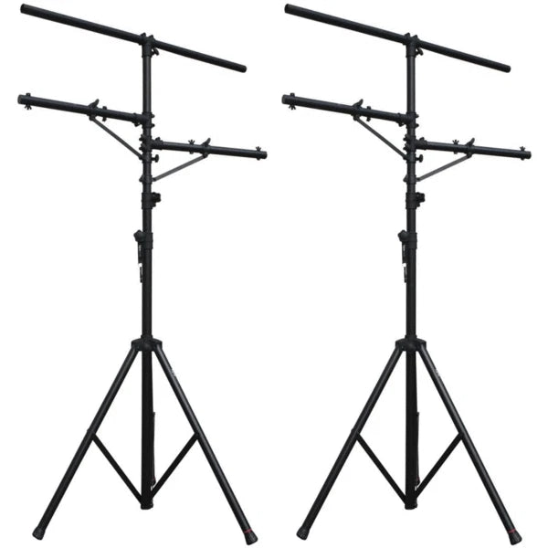 2 Pro Audio DJ Multi Arm 8 Bolt Lighting 12 Foot Tripod Light Stand Package