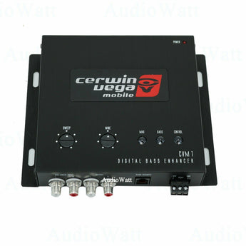  Cerwin Vega CVM1 Vega Series Digital Car Audio Bass Enhancer with controls and inputs.
