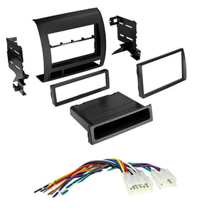 Black Car Stereo Radio Dash Kit Wire Harness Fit some 2005-2011 Toyota Tacoma