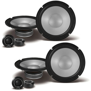 2 Pair Alpine S2-S80C - Next-Generation S-Series 8" Component Speaker Set