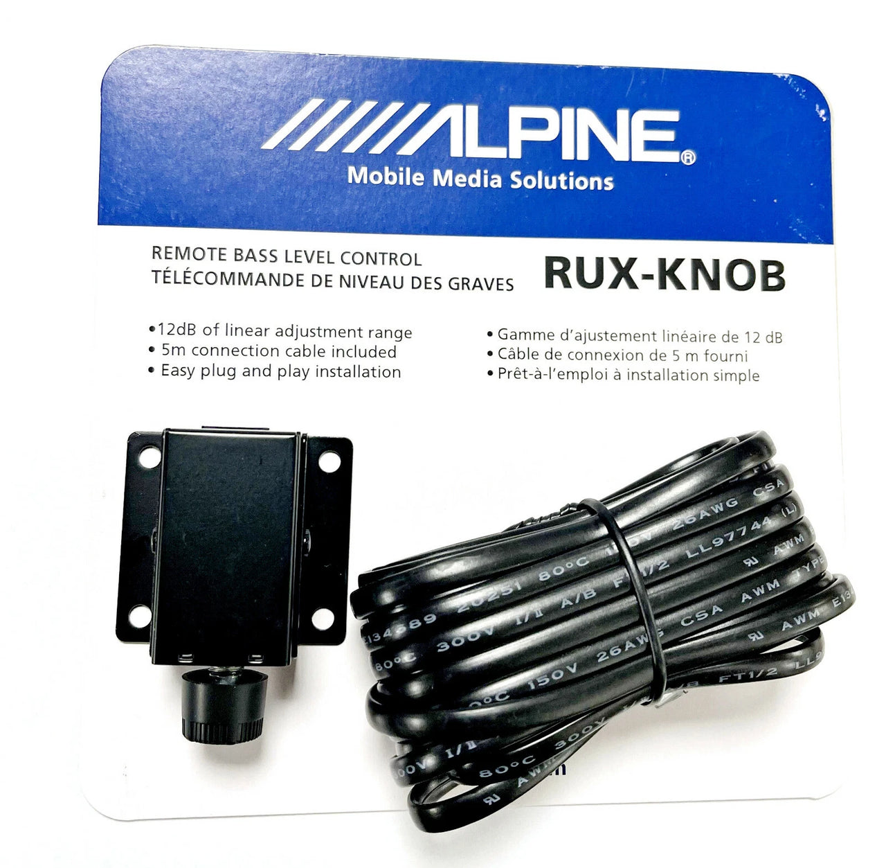 Alpine RUX-KNOB.2 Remote Bass Knob for Alpine Amplifiers