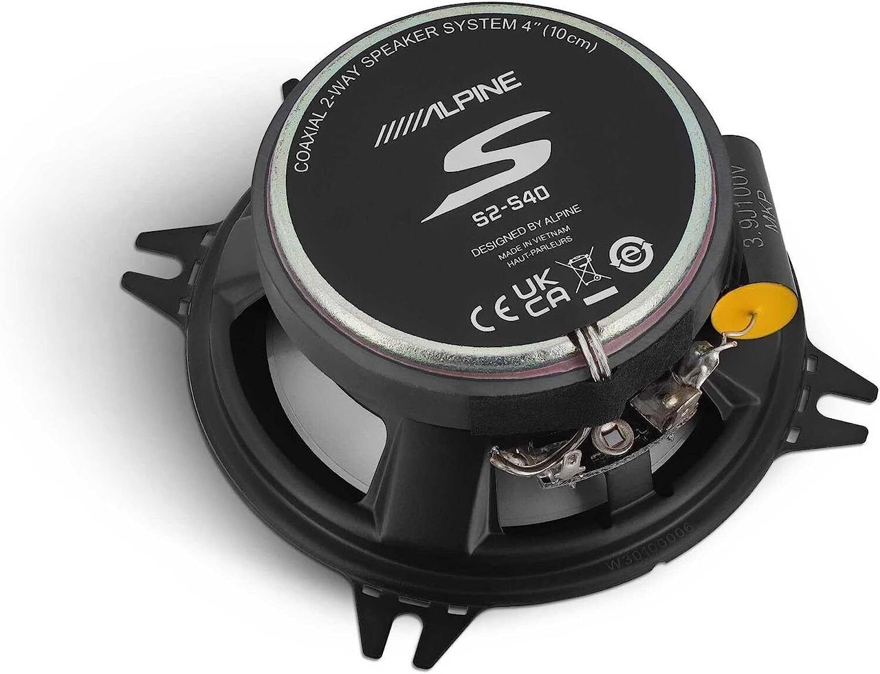 Alpine UTE-73BT Mech-less Digital Bluetooth & 2 Pair S2-S40 4" 140 Watts 2-Way Speakers & KIT10 Installation AMP Kit