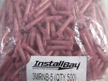 Install Bay 3MRNB-5 3M Nylon Butt Connection 22-18 Gauge nylon butt connector in pink color.