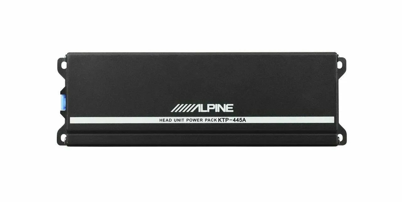 Alpine KTP-445A Power Pack Head Unit Amplifier and Backup Camera Bundle. 4-Channel Compact Amp Increases Alpine Head Unit Power up to 150 Percent - 90 Watts x 4 Channels, fits iLX-W650 and Others.