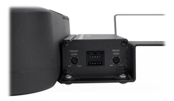 Alpine PSS-23WRA powered upgrade 18-up Wrangler Unlimited JL system with components and wiring.