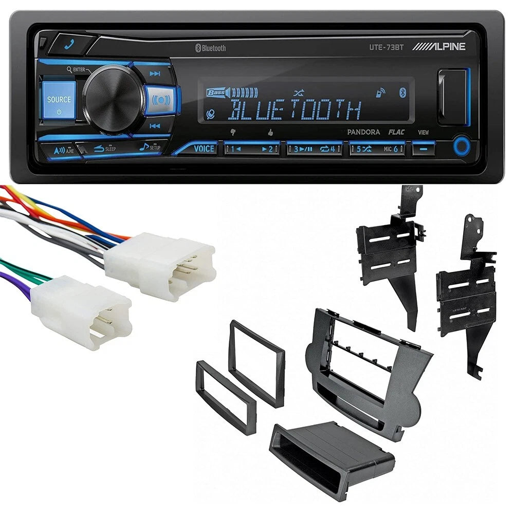 Alpine UTE-73BT Bluetooth Car Stereo AM/FM for 2008-12 Toyota Highlander Kit & Harness