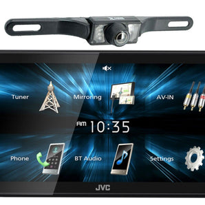 JVC KW-M180BT 2 DIN 6.75" Media Player USB Mirroring For Android Bluetooth + CAM900 Backup Camera