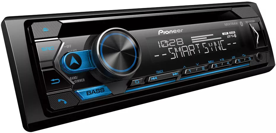 Pioneer DEH-S4220BT 1 DIN CD Receiver Built-in Bluetooth & TS-A652F 6.5" speaker