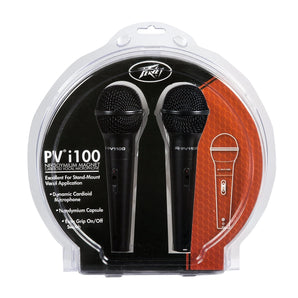 Peavey PVi 100 (2 Pack) Dynamic Cardioid Microphone XLR Input