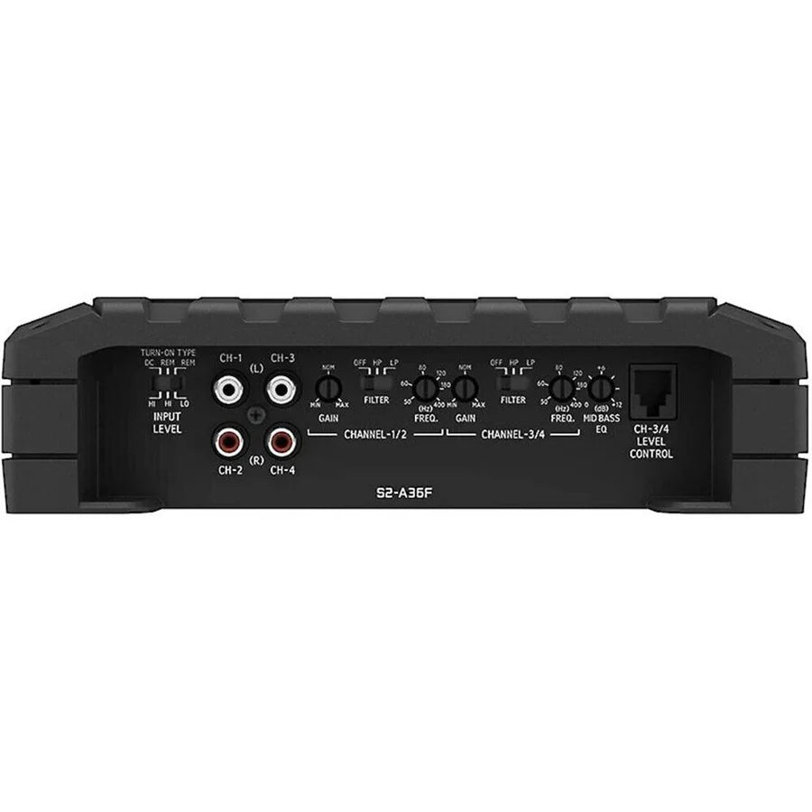 Alpine S2-A36F 4-Channel Car Amplifier, 50 Watts RMS x 4 + Absolute 8 Gauge Amplifier Kit