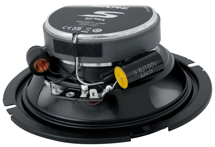 Alpine S2-S65 480W Max (160W RMS) 6.5" Type-S 2-Way Coaxial Car Speakers