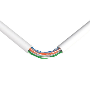 1000' Cat6 Ethernet White Bulk Network Cable 23AWG 600Mhz UL Bare Solid Copper Wire UTP 1000' White