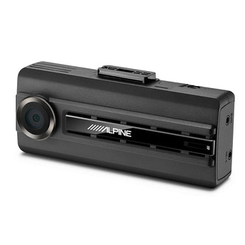 Alpine DVR-C310R Wi-Fi-enabled dashboard dash cam with front and rear cameras for video recording.