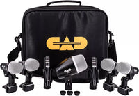 Thumbnail for CAD Audio Stage7 7-Piece Drum Instrument Mic Carrying Case + 2 Mic Stands & 2 Kick Stands + 7 XLR Mic Cables