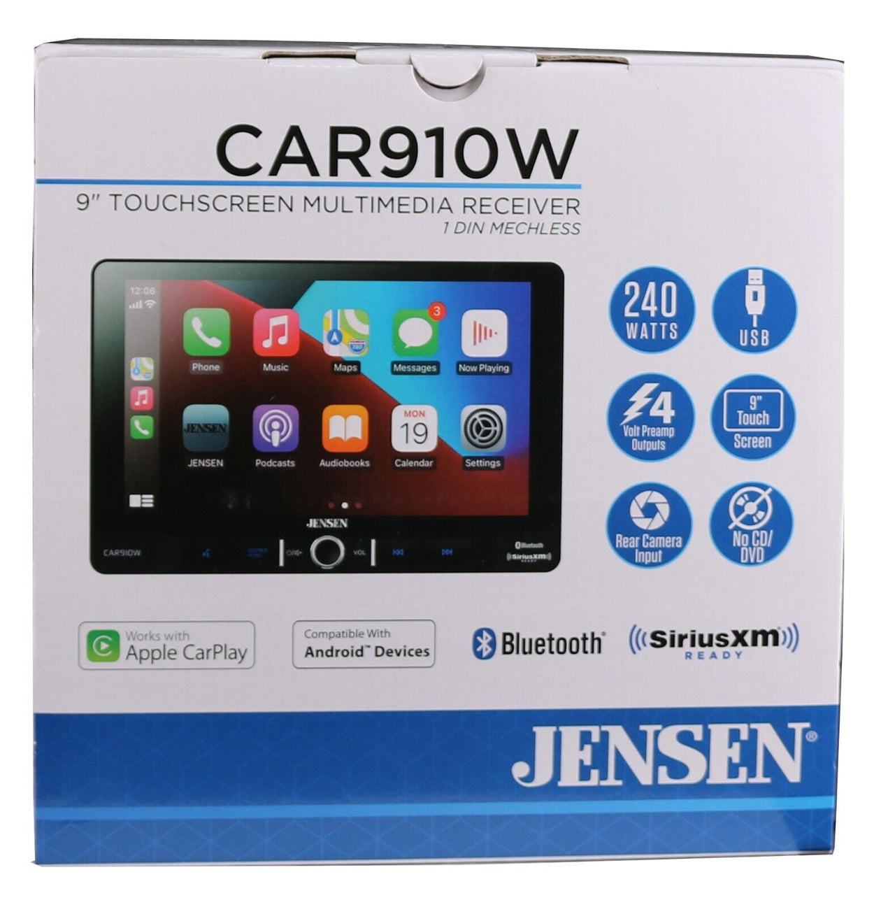 9 Receiver with Apple CarPlay and Android Auto - CAR910X