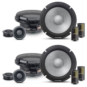 2 Pair Alpine R-Series R2-S65C 6.5" 300 Watts Component Car Audio Speaker