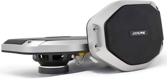 Alpine PSS-24WRA complete speaker system for Jeep Wrangler and Gladiator shown from the side angle.