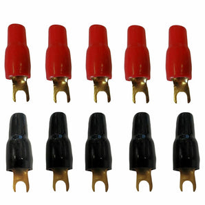 Install Bay US410 Barrier Spade Terminal 4 Gauge #10 Nickel 5 Red 5 Blk