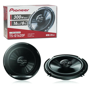 Pioneer TS-G1620F 600 Watts 6.5" 2-Way + Metra 82-9601 Speaker Adapter For 1998-2013 Harley Davidson Touring