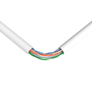 Patron 250' Cat6 Ethernet White Bulk Network Cable 23AWG 600Mhz UL Bare Solid Copper Wire UTP 250' White