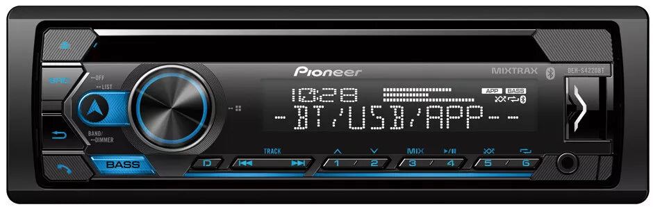 Pioneer DEH-S4220BT CD Receiver Built-in Bluetooth & 2 Pairs TS-A652F 6.5"