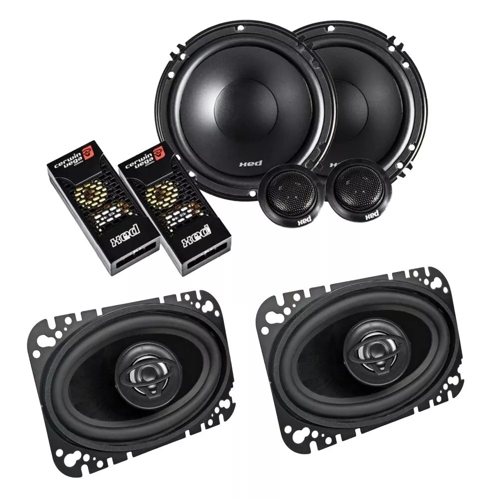 Cerwin Vega XED650C 61/2" component & XED46 4X6" speakers Fit 1995-2006 Silverado/Sierra