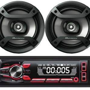 Cerwin Vega CV15BT AM/FM Bluetooth + Pioneer TS-F1634R 6.5" Speaker