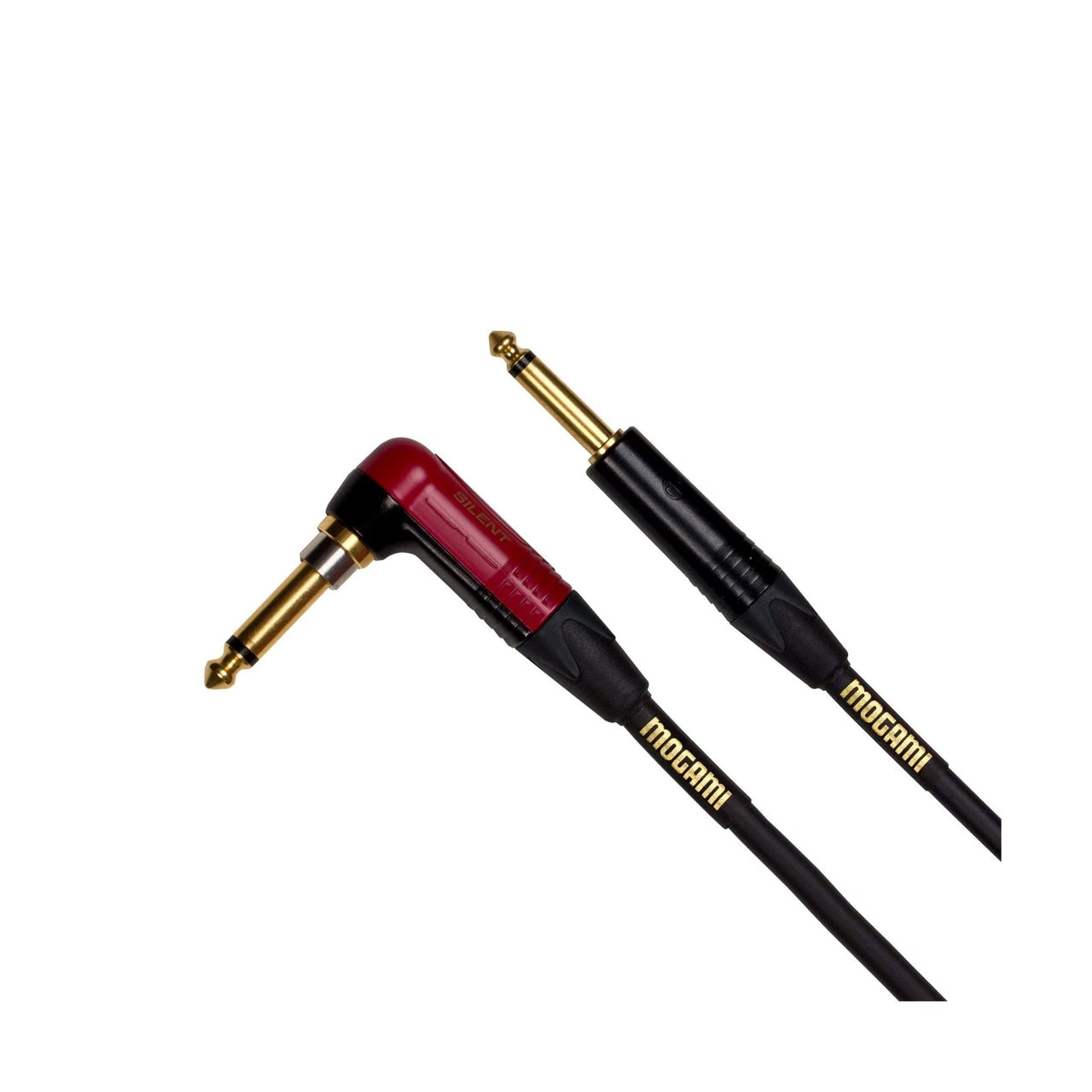 Mogami GOLD INST SILENT R 25 Gold Instrument Silent Straight to Right-Angle Cable - 25'