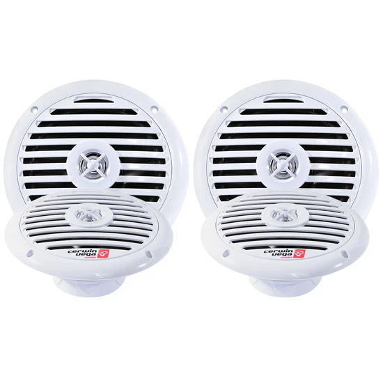 2 Cerwin Vega XM65W RPM XED 6.5" 2-Way Marine Grade Coaxial Speakers White