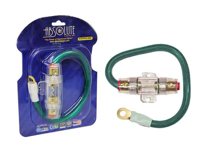 Absolute ANLPKG0GR Power Cable and In-Line ANL Fuse Kit (Green)