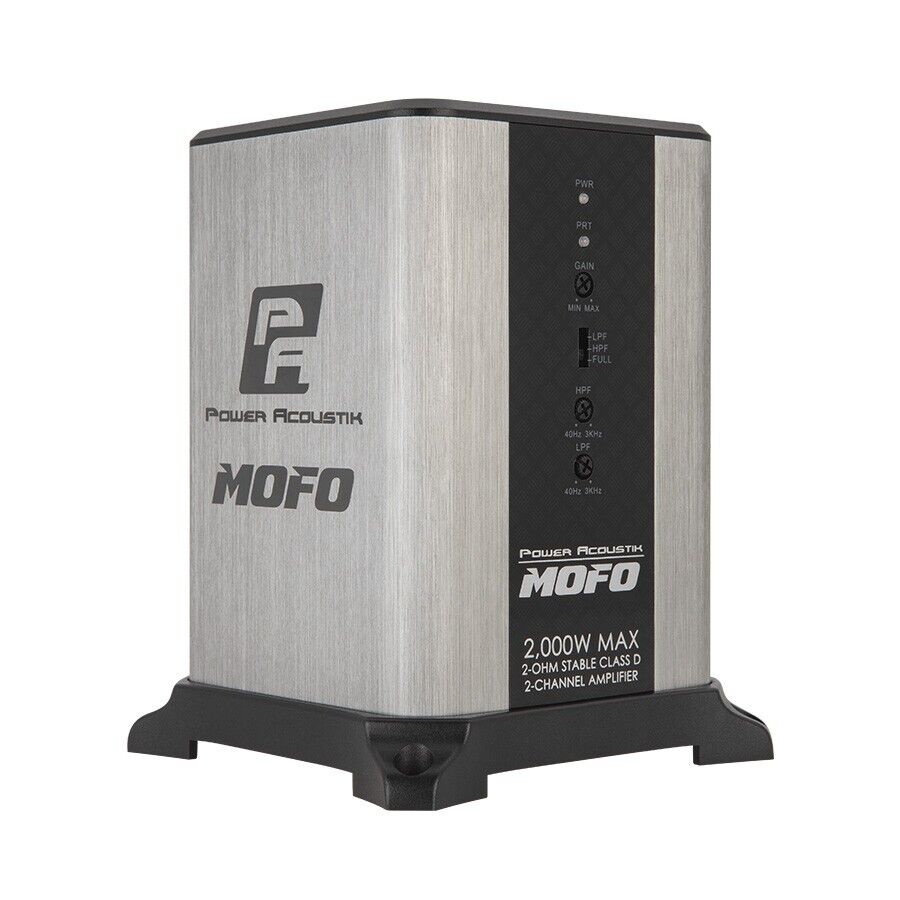 Power Acoustik MOFO2-2KD 2000 Watts MOFO Series 2 Channel Class D Car Amplifier