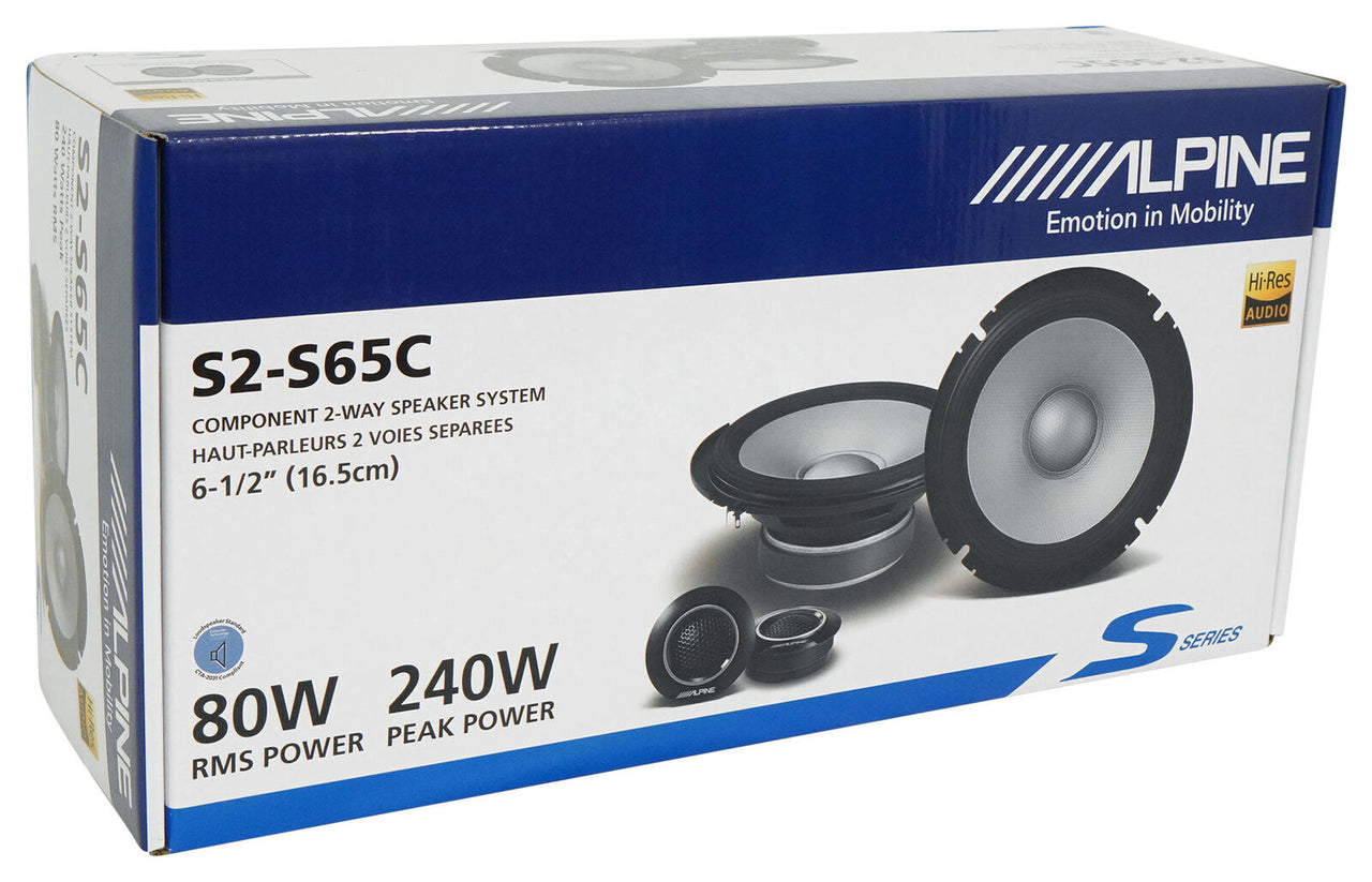 Alpine ILX-W670 Digital Indash Receiver, S-S65C Type S 6.5" Component & S2-S69 6x9" 2-Way Coaxial Speakers