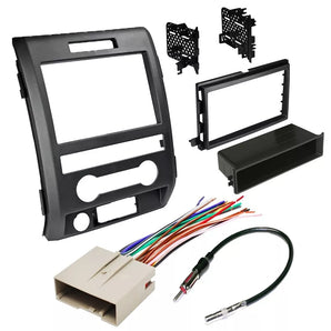Single-Double DIN Radio Car Stereo Dash Install Kit Fit 2009-2014 Ford F-150