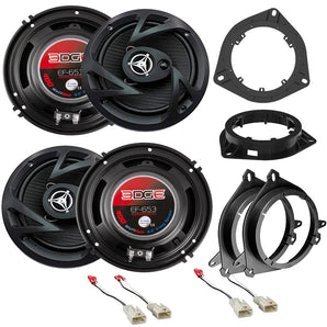 EF653 400W 6.5" Front & Rear Coaxial Speakers Fit 2003-07 Toyota Sequoia Bundle