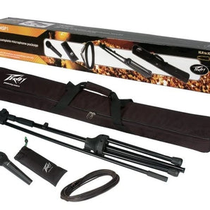 2 Peavey PV MSP1 Complete Microphone with Stand Kit XLR Cable Included