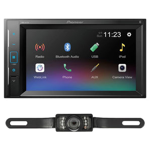 Pioneer DMH-241EX  Touchscreen Digital Media Receiver with Bluetooth + License Plate Backup Camera