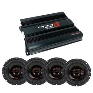 Cerwin Vega CVP1200.4D 4CH Amplifier + 2 H7653 6.5" Car Speakers
