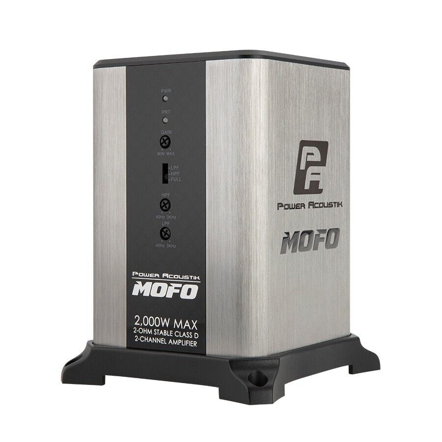 Power Acoustik MOFO2-2KD 2000 Watts MOFO Series 2 Channel Class D Car Amplifier