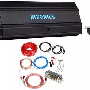 Hifonics ZD-2550.1D 2550W Mono Amplifier 1 Ohm Class-D Amp + 4 Gauge Amp Kit