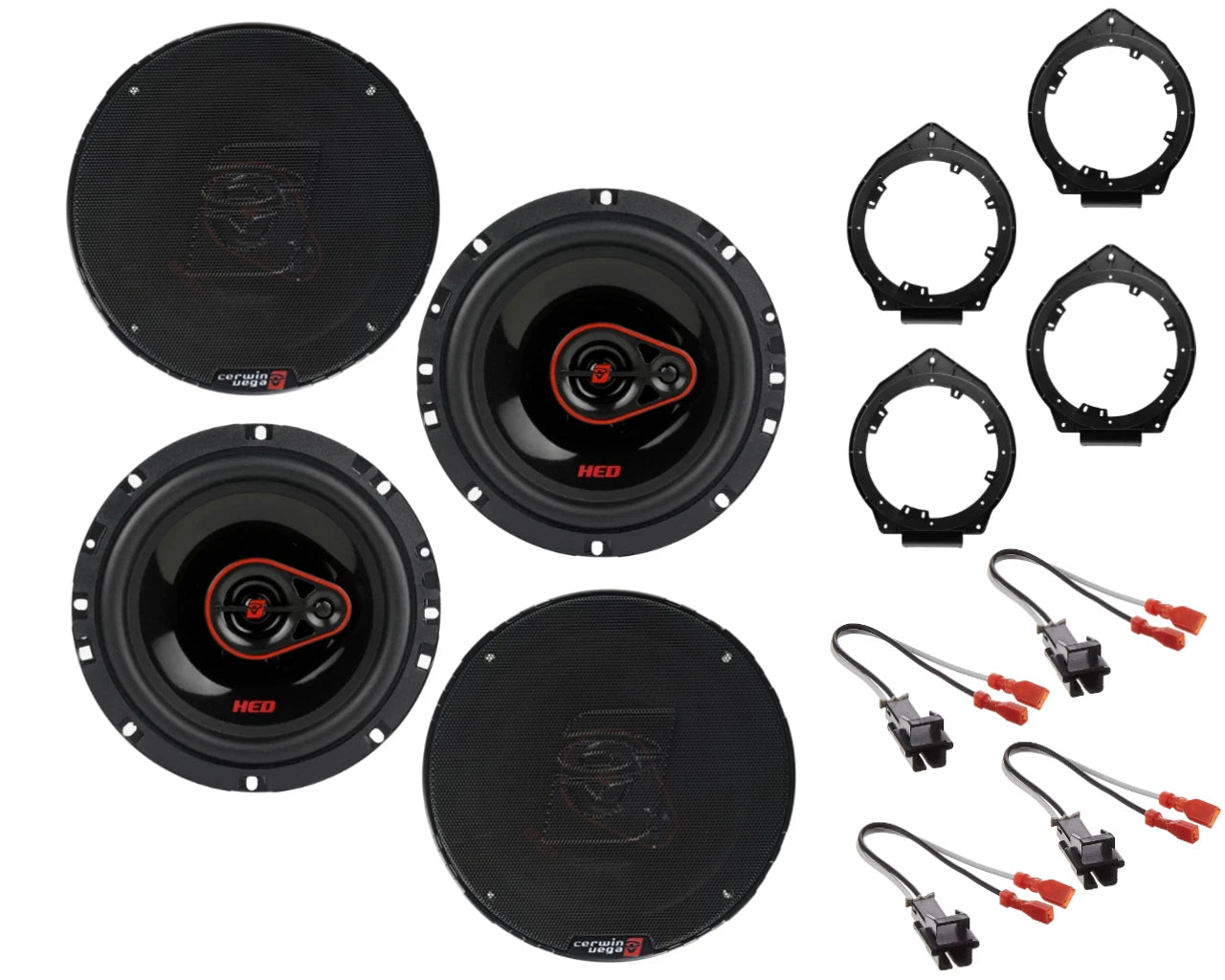 Cerwin Vega H7653 6.5" Speaker Fit 2007-2013 Chevy Silverado 1500 Bundle