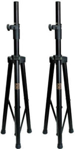 2 MR DJ SS300B Speaker Stand with Road Carrying Bag Universal Black Heavy Duty Folding Tripod PRO PA DJ Home On Stage Speaker Stand Mount Holder with Road Carrying Bag