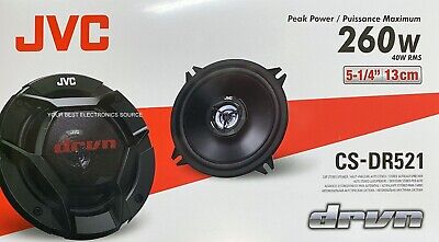 JVC CS-DR521 520W Peak (80W RMS) 5.25'' DRVN Series 2-Way Coaxial Car Speakers